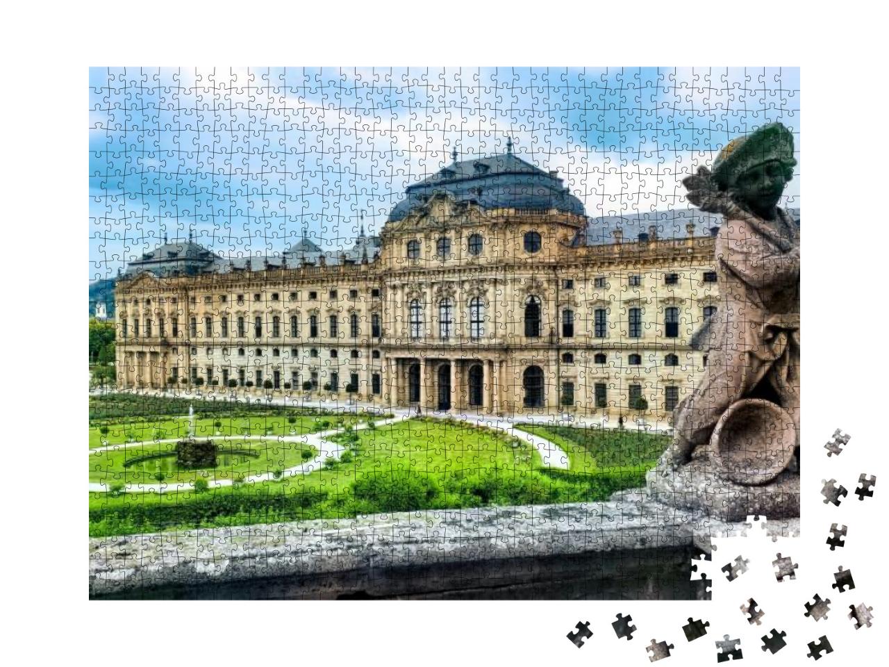 View of the Wurzburg Residenz Palace from Its Gardens wit... Jigsaw Puzzle with 1000 pieces