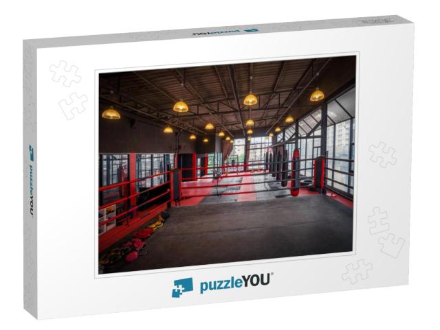 Kickboxing Gym, Nobody in Boxing Sport Club & Fitness Cen... Jigsaw Puzzle