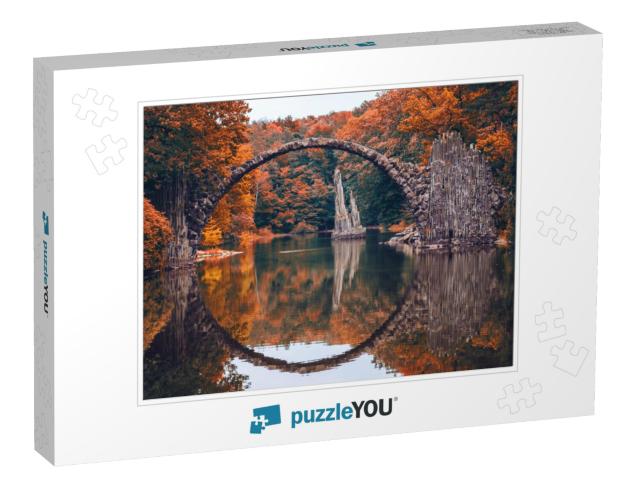 Rakotz Bridge Rakotzbrucke, Devils Bridge in Kromlau, Sax... Jigsaw Puzzle