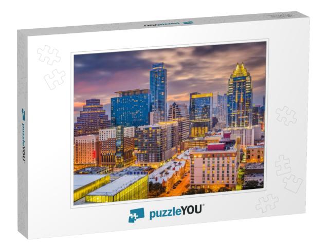 Austin, Texas, USA Downtown Cityscape At Dusk... Jigsaw Puzzle