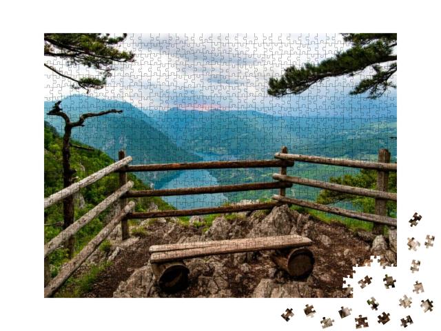 Banjska Stena Viewpoint in Tara National Park, Serbia. Be... Jigsaw Puzzle with 1000 pieces