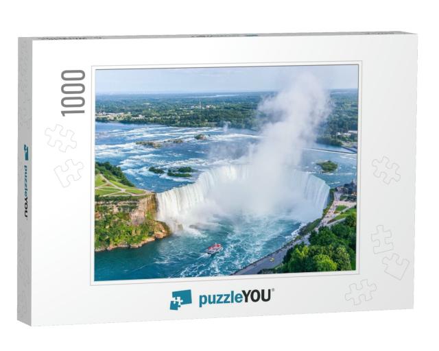 Niagara Falls Aerial View, Canadian Falls, Canada... Jigsaw Puzzle with 1000 pieces