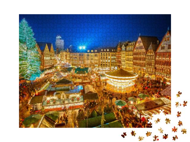 Traditional Christmas Market in the Historic Center of Fr... Jigsaw Puzzle with 1000 pieces