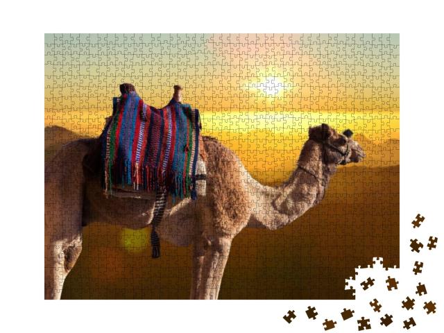 Dromedar Camel on the Background of the Mountain of St. M... Jigsaw Puzzle with 1000 pieces