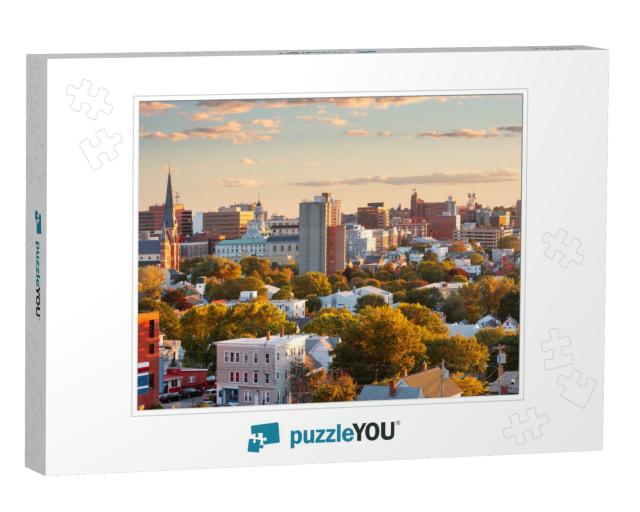 Portland, Maine, USA Downtown City Skyline At Dusk... Jigsaw Puzzle