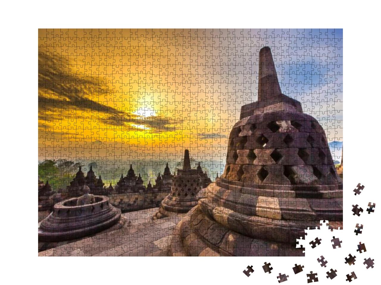 Taman Lumbini Park from the Height of the Temple Complex... Jigsaw Puzzle with 1000 pieces