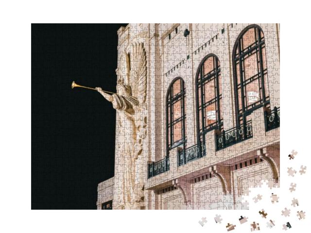 Detail of Bass Hall Exterior in Fort Worth, Texas... Jigsaw Puzzle with 1000 pieces