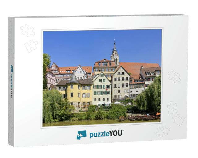Tubingen, Germany - Historical Waterfront of the Town of... Jigsaw Puzzle