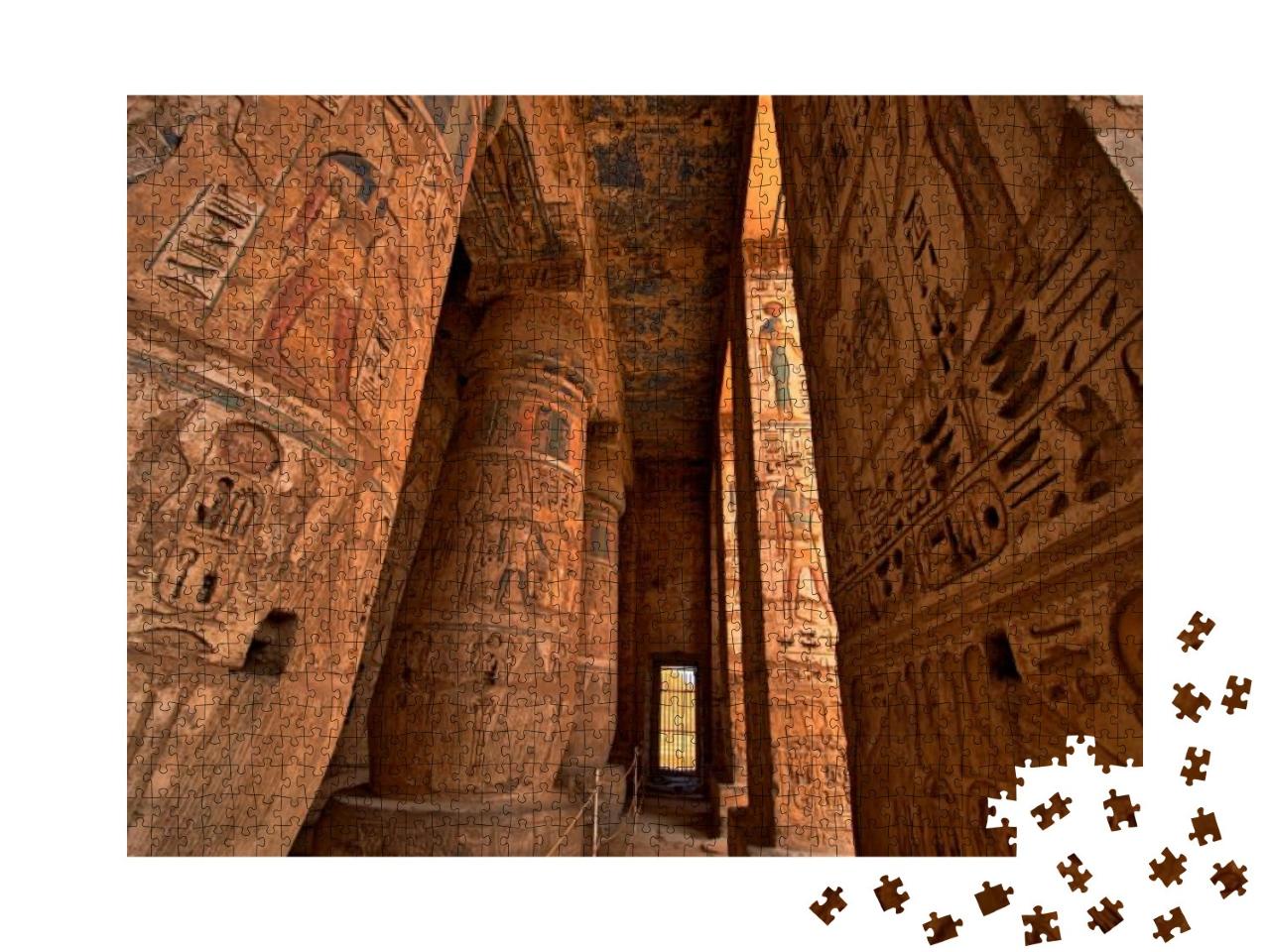 Heiroglyphs At Medinat Habu. Luxor, Egypt... Jigsaw Puzzle with 1000 pieces