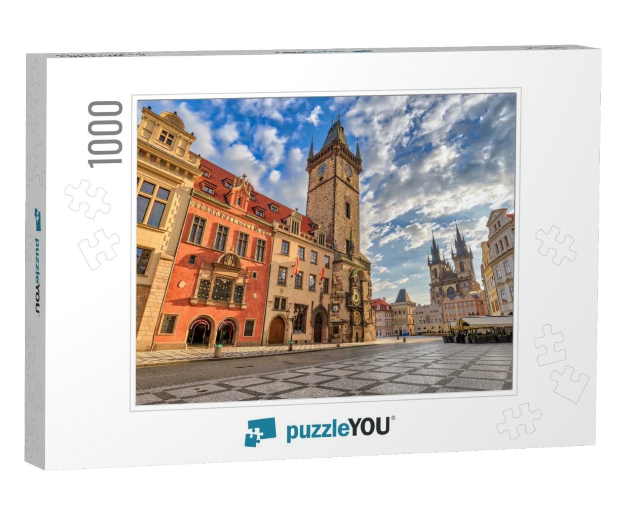 Prague Old Town Square Czech Republic, Sunrise City Skyli... Jigsaw Puzzle with 1000 pieces