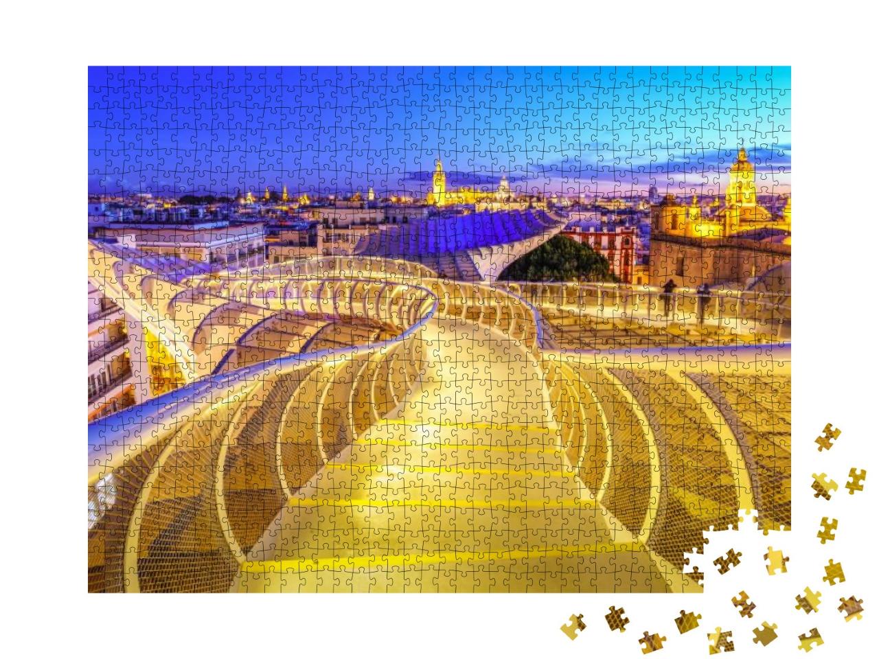 From the Top of the Space Metropol Parasol Setas De Sevil... Jigsaw Puzzle with 1000 pieces