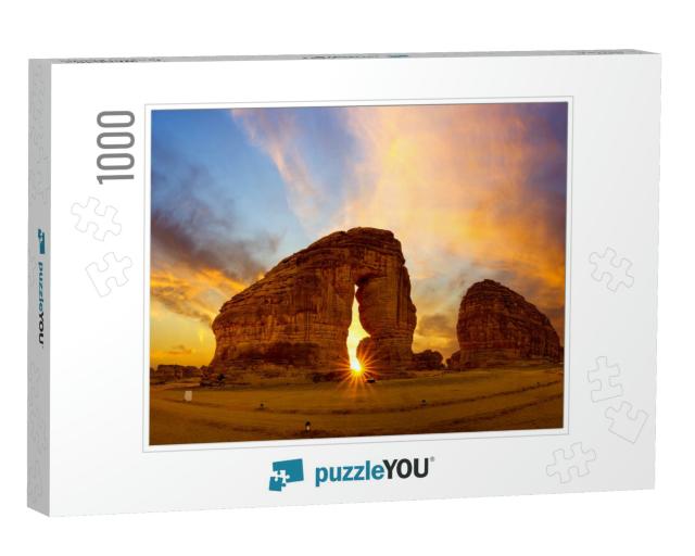 Elephant Rock Outcrop Geological Formation At Sunset Near... Jigsaw Puzzle with 1000 pieces
