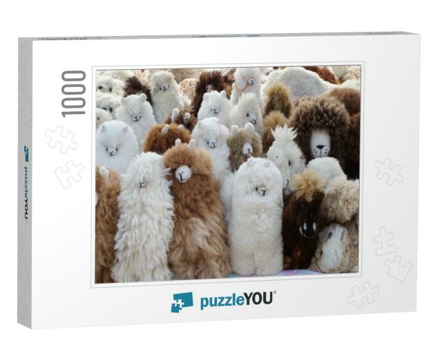 Stuffed Toys Made with Llama Fur in the Artisans Market i... Jigsaw Puzzle with 1000 pieces