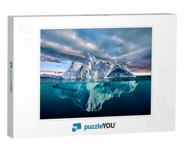 Iceberg with Above & Underwater View Taken in Greenland... Jigsaw Puzzle