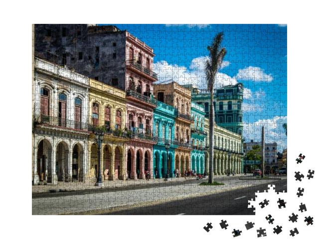 Old Havana Downtown Street - Havana, Cuba... Jigsaw Puzzle with 1000 pieces