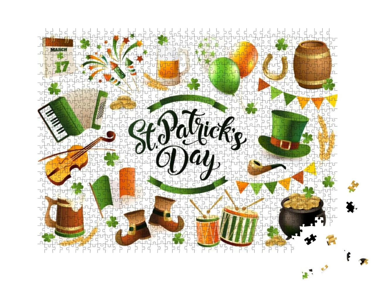 Happy Saint Patrick's Day Traditional Collection... Jigsaw Puzzle with 1000 pieces
