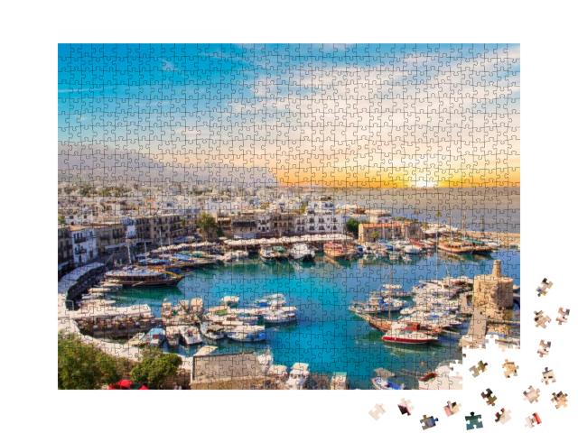 Beautiful View of the Kyrenia Bay in Kyrenia Girne, North... Jigsaw Puzzle with 1000 pieces