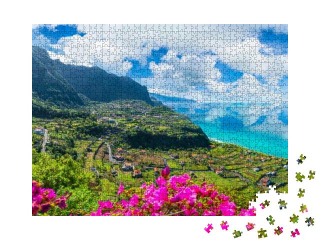 Aerial View of the Northern Coast of Madeira Islands, fro... Jigsaw Puzzle with 1000 pieces