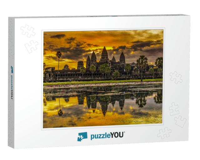 Angkor Wat in Cambodia During Sunrise... Jigsaw Puzzle