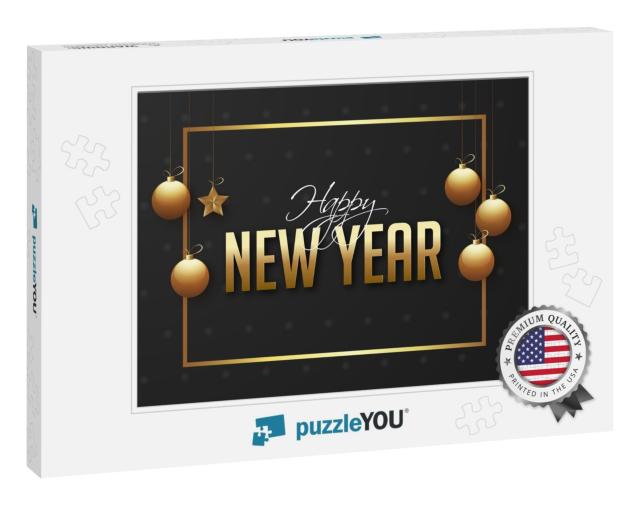 Happy New Year Poster or Banner Design for Celebration... Jigsaw Puzzle