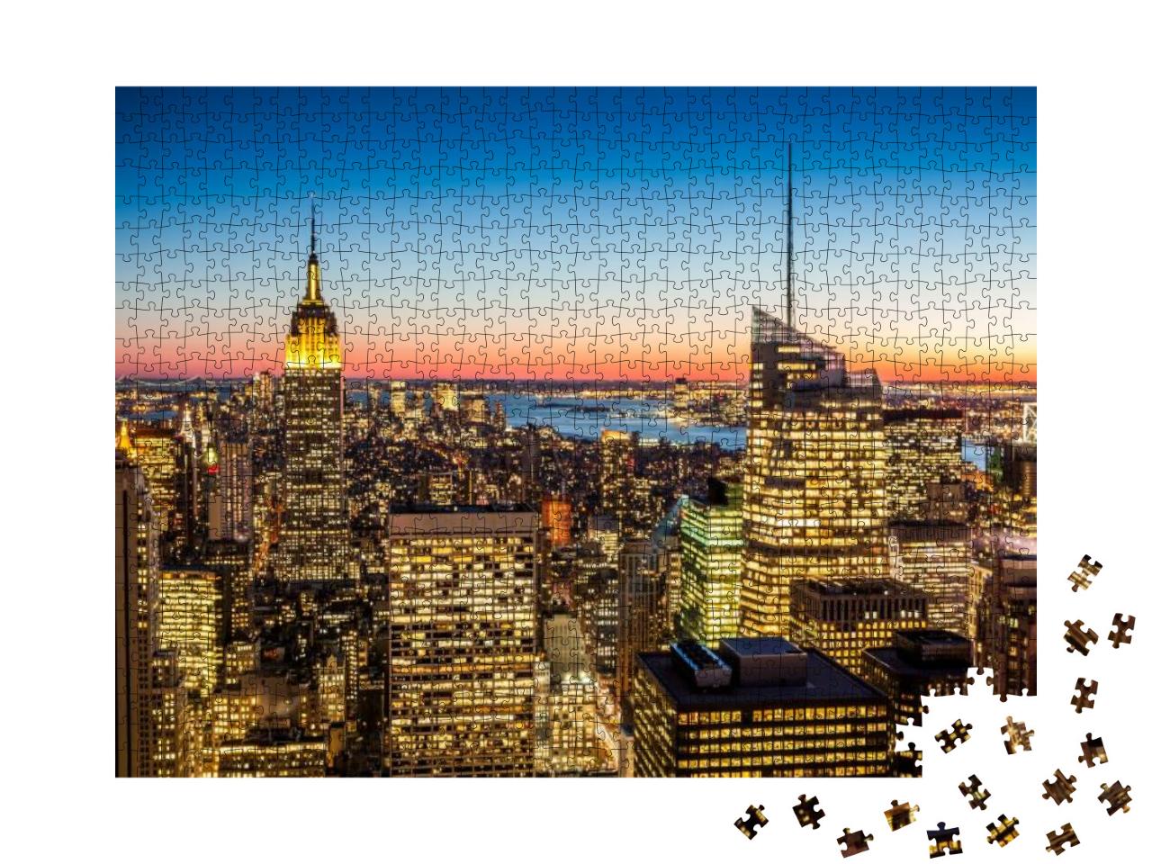 Aerial View of New York City in the Usa... Jigsaw Puzzle with 1000 pieces