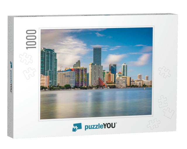 View of the Miami Skyline from Virginia Key, Miami, Flori... Jigsaw Puzzle with 1000 pieces
