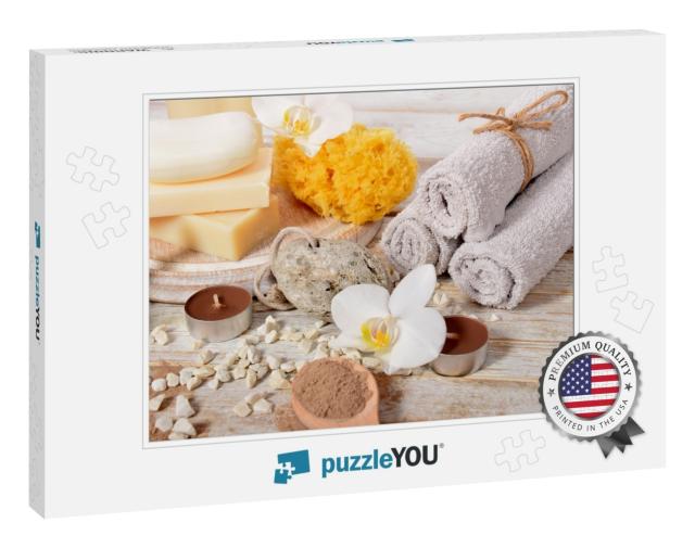 Towels Pumice, Natural Soap Dry Powder for Making Face Ma... Jigsaw Puzzle