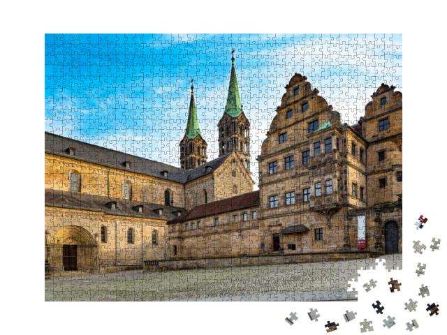 View on Ancient Bamberg Cathedral & Diocesan Museum, Outs... Jigsaw Puzzle with 1000 pieces