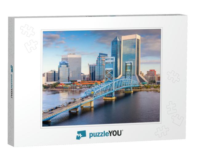 Jacksonville, Florida, USA Downtown Skyline in the Afterno... Jigsaw Puzzle