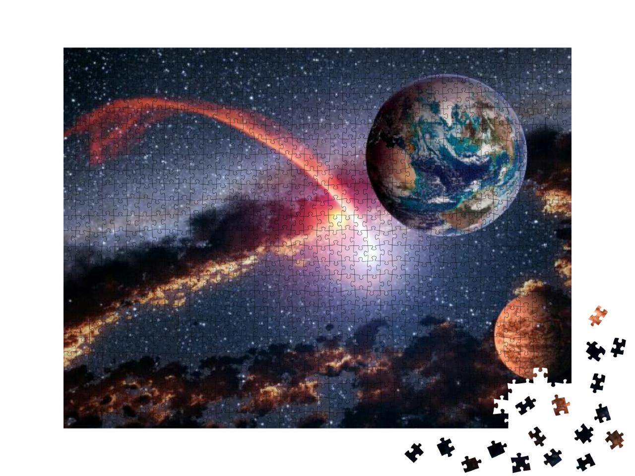 Outer Space Planet Earth Mars Meteorite Comet Asteroid As... Jigsaw Puzzle with 1000 pieces