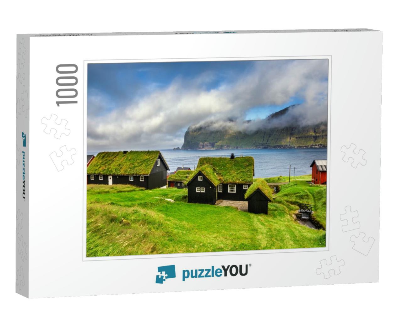 Village of Mikladalur Located on the Island of Kalsoy, Fa... Jigsaw Puzzle with 1000 pieces