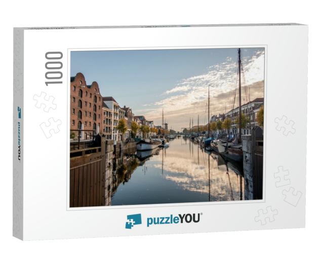 The Historic Delfshaven Area of Rotterdam, the Netherland... Jigsaw Puzzle with 1000 pieces