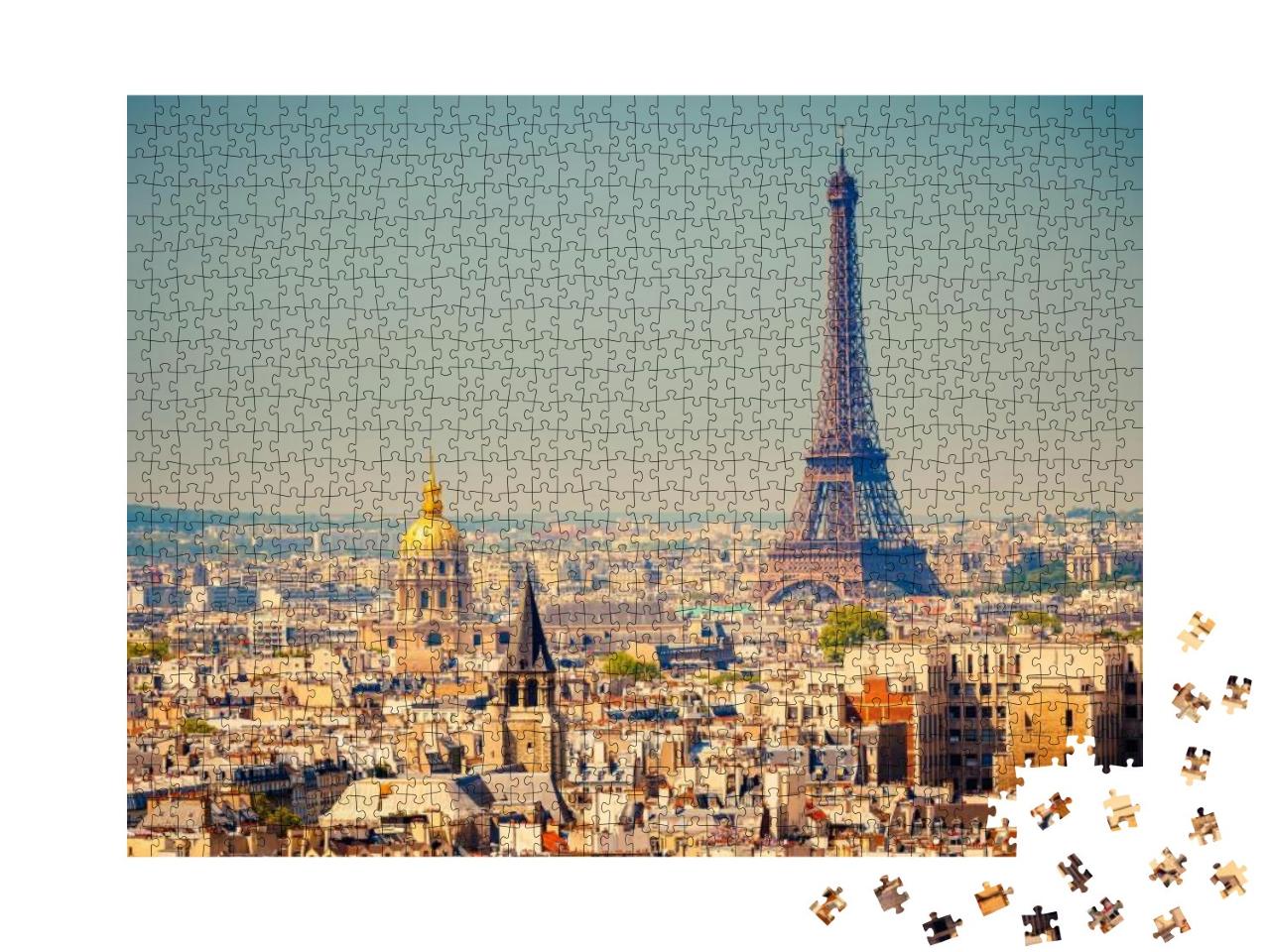 View on Eiffel Tower, Paris, France... Jigsaw Puzzle with 1000 pieces
