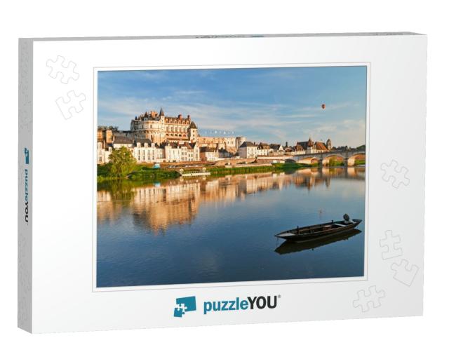 View on Amboise Through Loire River At Evening, France... Jigsaw Puzzle