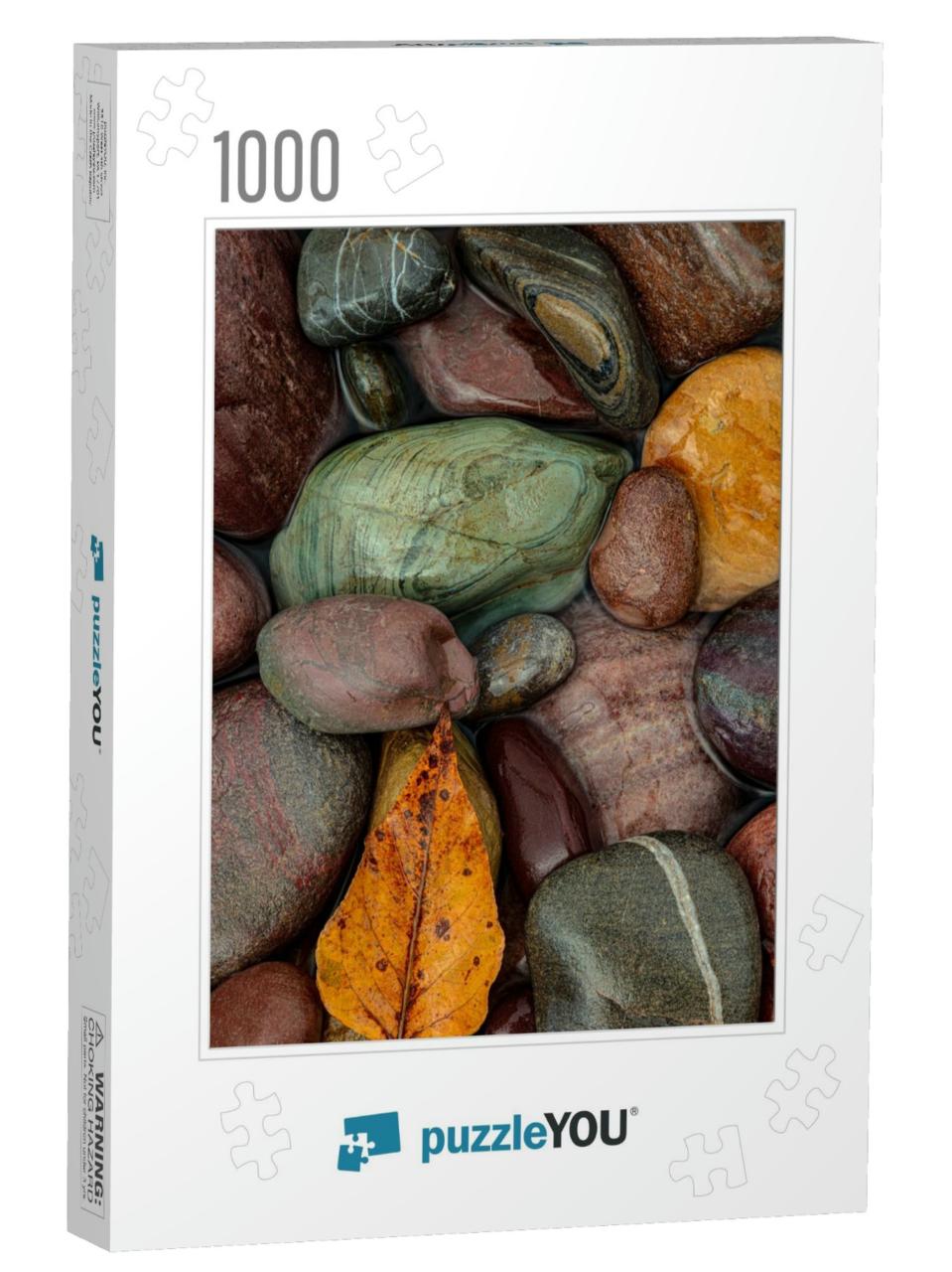 Colorful River Rocks Along the Middle Fork of the Flathea... Jigsaw Puzzle with 1000 pieces