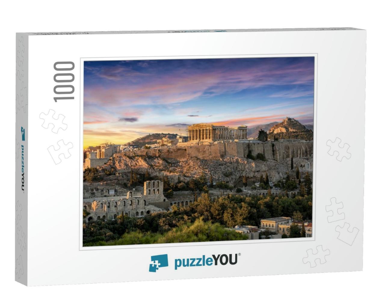 The Parthenon Temple At the Acropolis of Athens, Greece... Jigsaw Puzzle with 1000 pieces