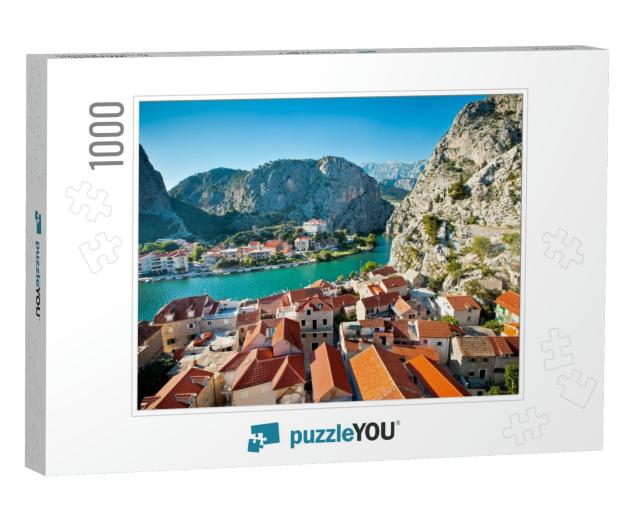 Panorama of Omis, Croatia... Jigsaw Puzzle with 1000 pieces