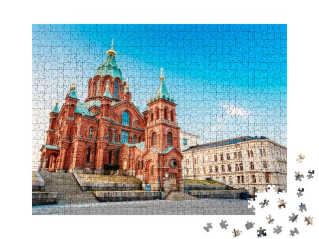 Uspenski Cathedral, Helsinki on Hill At Summer Sunny Day... Jigsaw Puzzle with 1000 pieces