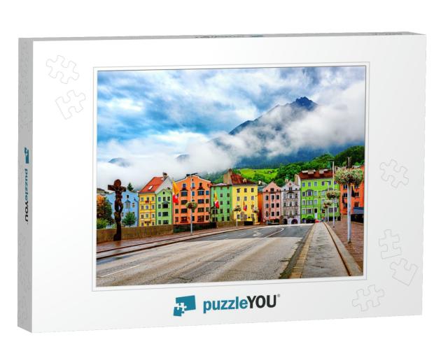 Traditional Colorful Houses in Innsbruck City on a Fresh... Jigsaw Puzzle