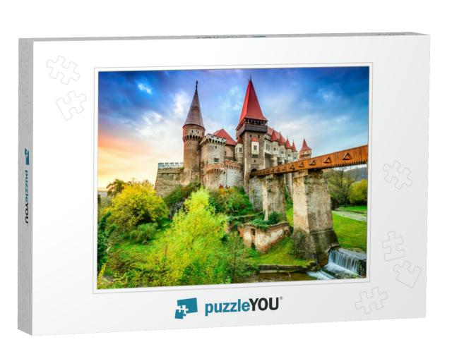 Hunyad Castle. Beautiful Panorama of the Corvins Castle w... Jigsaw Puzzle