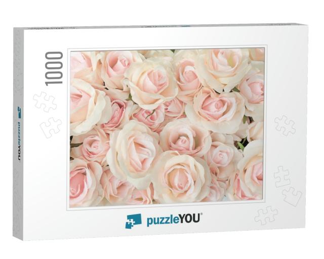 Pink Rose for Backgrounds... Jigsaw Puzzle with 1000 pieces