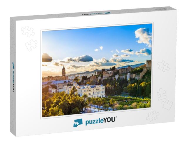 Sunset with Views of the Cathedral of Malaga... Jigsaw Puzzle