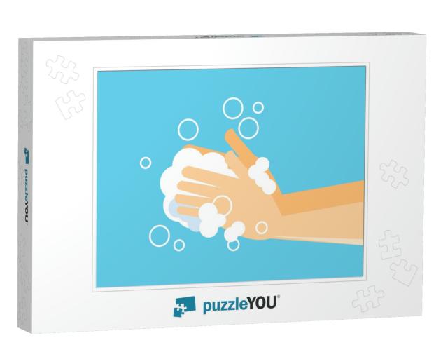 Washing Hand with Soap -Vector... Jigsaw Puzzle