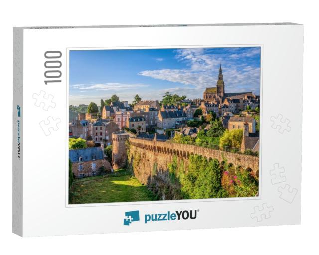 Historical Walled Old Town of Dinan, Brittany, France... Jigsaw Puzzle with 1000 pieces