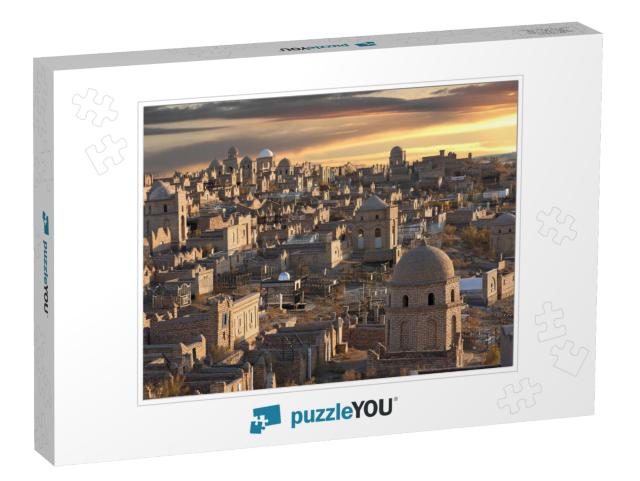 Mizdakhan Cemetery At the Sunset, in Nukus, Uzbekistan... Jigsaw Puzzle