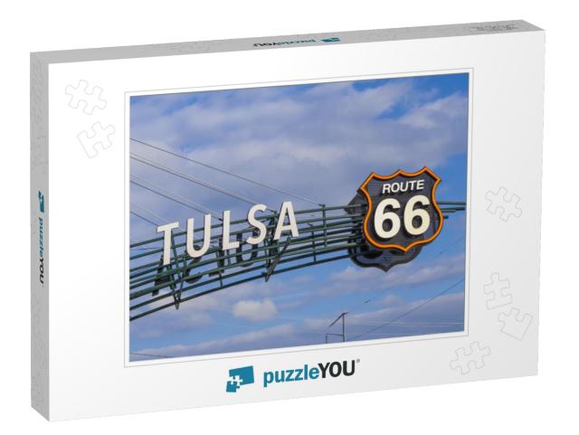 The Famous Route 66 Gate in Tulsa Oklahoma... Jigsaw Puzzle