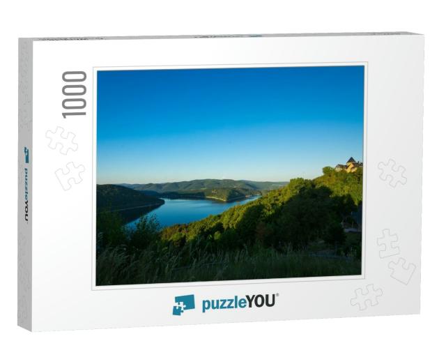 View to the Palais Waldeck At the Lake Edersee... Jigsaw Puzzle with 1000 pieces