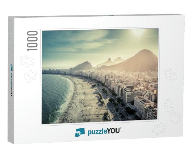 Aerial View of Famous Copacabana Beach in Rio De Janeiro... Jigsaw Puzzle with 1000 pieces