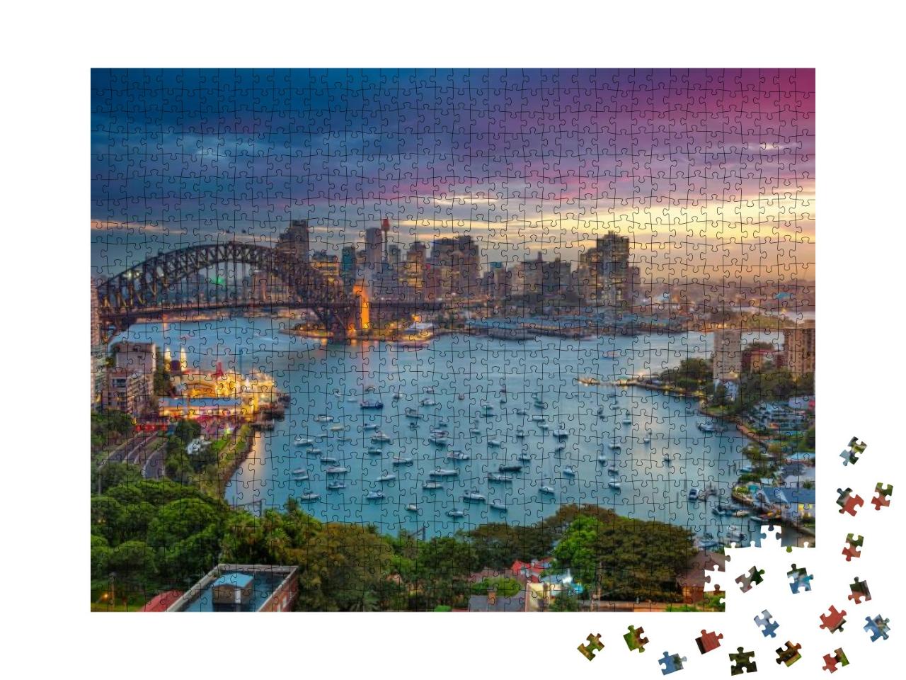 Sydney. Cityscape Image of Sydney, Australia with Harbor... Jigsaw Puzzle with 1000 pieces