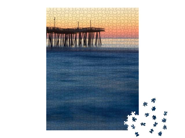 Long Exposure of Fishing Pier At Sunrise... Jigsaw Puzzle with 1000 pieces
